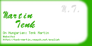 martin tenk business card